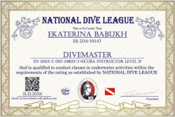 Очередной дайв-мастер в нашей семье!